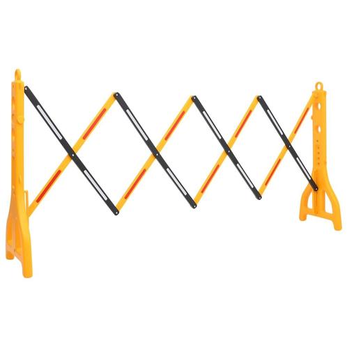 vidaXL Verkeersbarrière inklapbaar 250x38x96 cm geel en, Huis en Inrichting, Woonaccessoires | Tekstborden en Spreuken, Nieuw