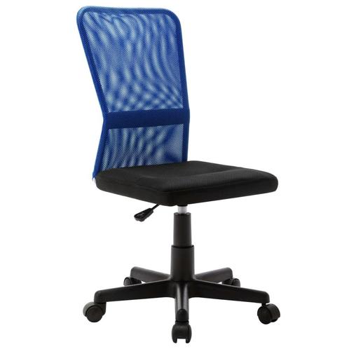 vidaXL Kantoorstoel 44x52x100 cm mesh stof zwart en blauw, Huis en Inrichting, Bureaus, Nieuw, Verzenden