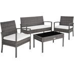 Wicker zitgroep Sparta 3+1 - grijs, Tuin en Terras, Tuinsets en Loungesets, Verzenden, Nieuw