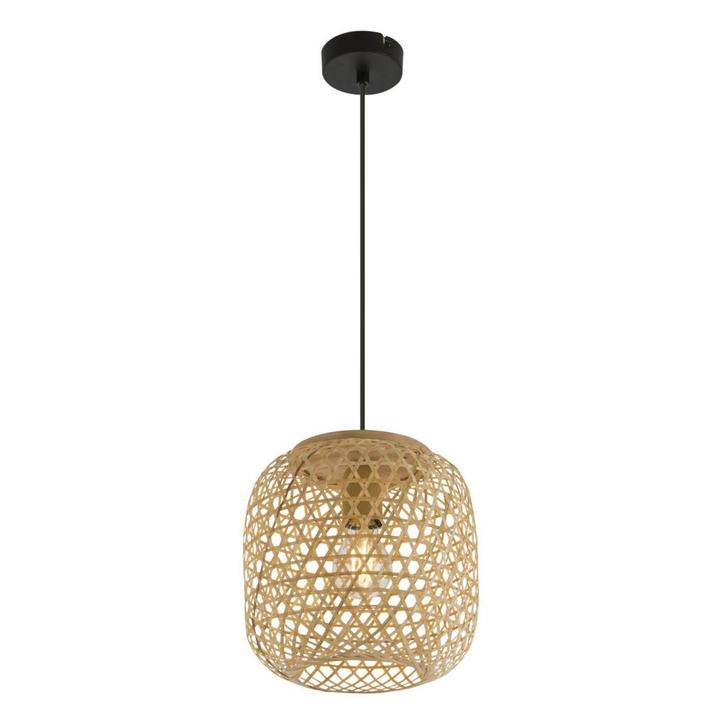 Hanglamp MIRENA 23.0 cm 1-lichts Bamboe, Huis en Inrichting, Lampen | Hanglampen, Nieuw, Overige materialen, 75 cm of meer, Ophalen of Verzenden