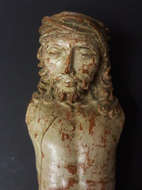 Gothisch Crucifix - Buxushout - Laat 15e - begin 16e eeuw, -, Antiek en Kunst, Antiek | Overige Antiek
