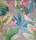 300x280 cm! Exclusieve Boheemse stof met papegaaien uit de