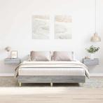 vidaXL Bedframe zonder matras 150x200 cm spaanplaat grijs, Verzenden, Overige maten, 200 cm, Grijs