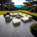 Wicker zitgroep Las Vegas met aluminium frame - grijs, Verzenden, Nieuw