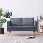 vidaXL Tweezitsbank stof donkergrijs, Huis en Inrichting, Verzenden, Minder dan 150 cm, Stof, Nieuw