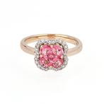 Ring - 14 karaat Geel goud - 1.09ct. tw. Topaas - Diamant, Nieuw