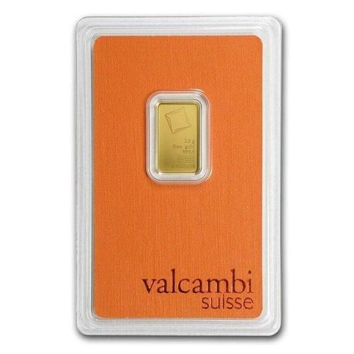 2,5 gram - Goud .999 - Valcambi, Switzerland - Verzegeld en, Postzegels en Munten, Edelmetalen en Baren