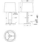 LED Tafellamp - Tafelverlichting - Trion Hula - E27 Fitting, Ophalen of Verzenden, Nieuw, Metaal