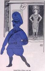 Frankrijk en Hitler op spotprent (lijst optie, Lithos), Verzenden