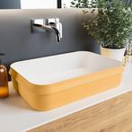 MONDIAZ ARVO Waskom solid surface 55cm kleur Ocher / Talc, Doe-het-zelf en Verbouw, Sanitair, Ophalen of Verzenden, Nieuw, Overige typen