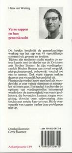 Verse sappen en hun geneeskracht / Ankertjes / 189, Boeken, Gezondheid, Dieet en Voeding, Verzenden, Gelezen, H. van Waning