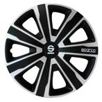 4-Delige Sparco Wieldoppen  Palermo 14-inch zilver/zwart, Auto diversen, Wieldoppen, Verzenden, Nieuw