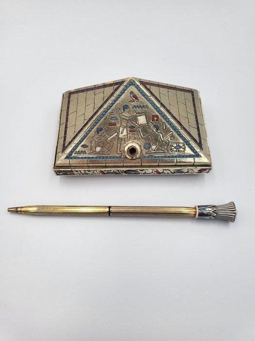 Franklin Mint – Golden Egyptian Pen Set – Édition Limitée –, Antiek en Kunst, Curiosa en Brocante