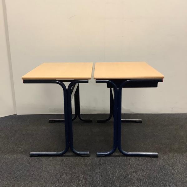 complete set van 10 stuks schooltafels, (stip rood) met 1, Huis en Inrichting, Tafelonderdelen, Gebruikt, Ophalen of Verzenden