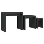 3-delige Tafeltjesset bewerkt hout zwart (Tafels, Interieur), Huis en Inrichting, Verzenden