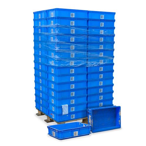 Gebruikte euronorm stapelbakken palletaanbieding alle wanden, Doe-het-zelf en Verbouw, Kratten en Dozen, Gebruikt, Ophalen of Verzenden