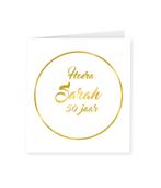 Sarah Verjaardagskaart Goud/Wit, Kleding | Dames, Carnavalskleding en Feestkleding, Nieuw, Ophalen of Verzenden