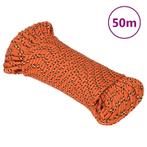 Oranje Boottouw 4mm/50m : Retourdeal - Kamperen & Vissen!, Watersport en Boten, Ophalen of Verzenden, Nieuw, Lijn of Blok