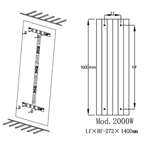 Elektrische Radiator BWS Boss Met Wifi 2000W 160x54.4 cm, Doe-het-zelf en Verbouw, Sanitair, Ophalen of Verzenden