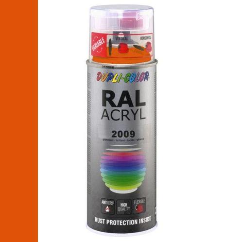 Dupli-Color Ral Acryl Ral 2009 Verkeersoranje Hoogglans 400, Doe-het-zelf en Verbouw, Verf, Beits en Lak, Nieuw, Ophalen of Verzenden