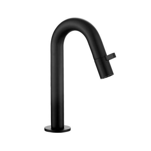 Design fonteinkraan gebogen mat zwart, Doe-het-zelf en Verbouw, Sanitair, Nieuw, Ophalen of Verzenden