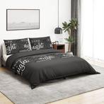 vidaXL Dekbedovertrekset 200x220 cm katoen zwart, Huis en Inrichting, Verzenden, Nieuw, Zwart