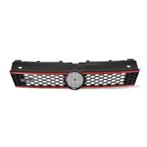 GTI Redline Gril Glans Zwart VW Polo 5 6R 6C 2009-2017 RL597, Nieuw, Voor, Volkswagen