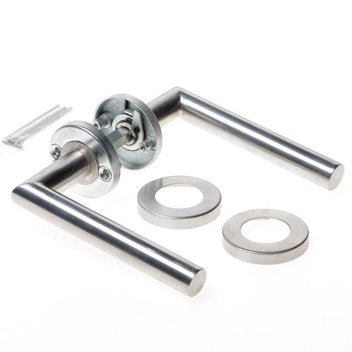 INTERSTEEL DEURKRUK RVS LARS MET ROZET ITAL, Doe-het-zelf en Verbouw, Hang- en Sluitwerk, Verzenden