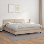 vidaXL Boxspring met matras kunstleer cappuccinokleurig, Overige materialen, Eenpersoons, Bruin, Verzenden