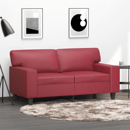 Tweezitsbank 120cm Kunstleer Wijnrood - Tweedekansje - 55..., Huis en Inrichting, Banken | Bankstellen, 150 tot 200 cm, 75 tot 100 cm