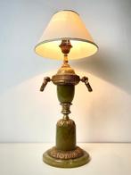 Tafellamp - Lange Eye-catcher marmer lamp - Albast, Brons,, Antiek en Kunst