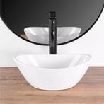 REA Compacte ovale waskom - wit keramiek - 365x245 mm - m..., Ophalen of Verzenden, Nieuw