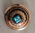 Broche - 9 kt. Geel goud - Turquoise, Sieraden, Tassen en Uiterlijk, Antieke sieraden