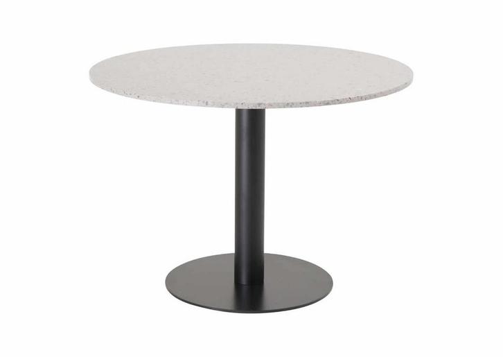 Eettafel - Christy - 106 cm - Grijs - Terrazzo - Jörn, Huis en Inrichting, Tafels | Eettafels, Verzenden
