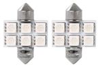 C5W autolamp 2 stuks 31mm blauw | LED festoon SV8.5 0.68W -, Verzenden, Nieuw