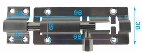 Profielgrendel Rvs 100mm, Doe-het-zelf en Verbouw, IJzerwaren en Bevestigingsmiddelen, Verzenden