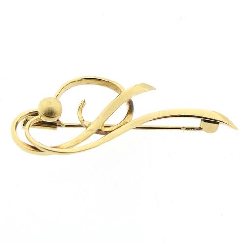 Gouden sierlijke fantasie broche | Vintage (vintage broche), Sieraden, Tassen en Uiterlijk, Broches, Overige kleuren, Gebruikt