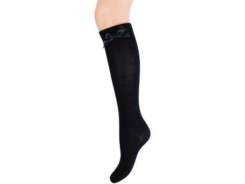 Meisjes Kniekous - Strikje - Zwart, Kinderen en Baby's, Kinderkleding | Schoenen en Sokken, Verzenden