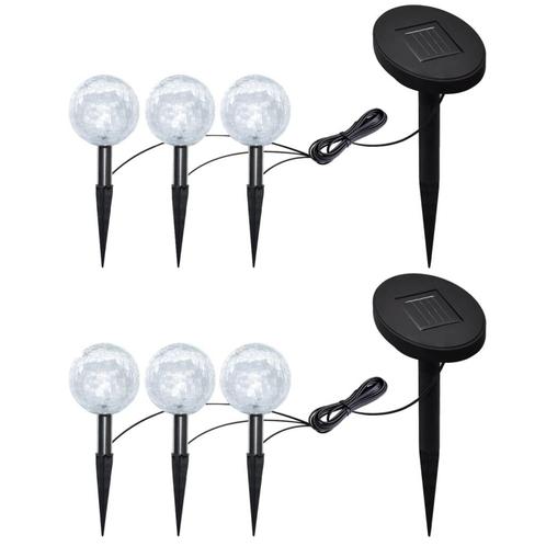 vidaXL Tuinlampen 6 st LED met grondankers en zonnepanelen, Tuin en Terras, Buitenverlichting, Nieuw, Verzenden