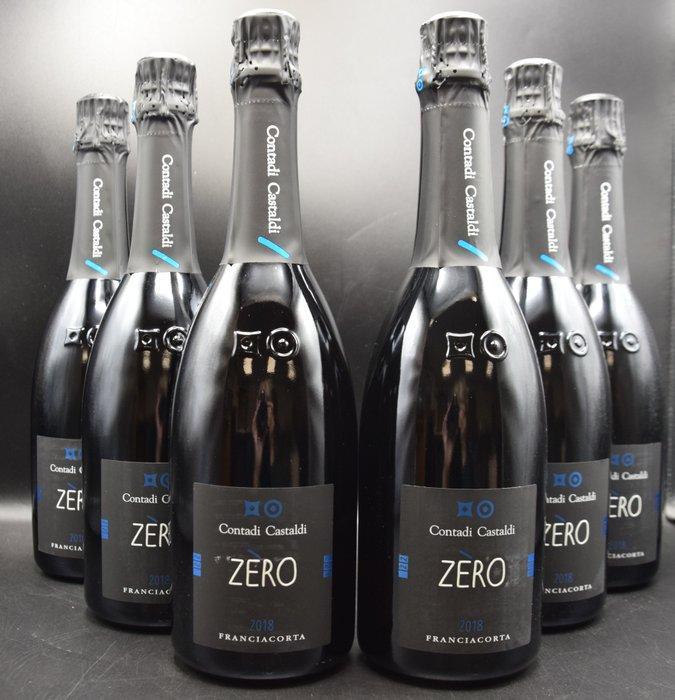 2018 Contadi Castaldi, Zero - Franciacorta Zéro Dosage - 6, Verzamelen, Wijnen