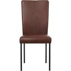 Leren eetkamerstoel Daily - Granada Cognac (donkercognac) -, Huis en Inrichting, Stoelen, Leren eetkamerstoel Daily - Granada Cognac (donkercognac) - Poten staal vierkant zwart past perfect in uw interieur als u woonstijl: Modern is.