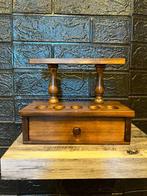 Tabaksdoos - Hout - Support voor tabakspijp met dekseltje