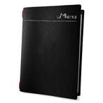 Menumap voor 4 menukaarten (A4)  - type ECO-Black-Krijt