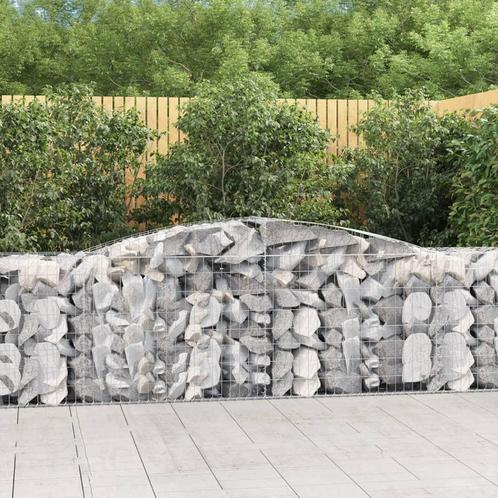 vidaXL Schanskorf gewelfd 400x50x80/100 cm gegalvaniseerd, Tuin en Terras, Bloembakken en Plantenbakken, 100 cm of meer, Nieuw
