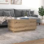 vidaXL Salontafel met LED-verlichting 90x50x40cm artisanaal, Huis en Inrichting, Tafels | Salontafels, Verzenden, Nieuw, Overige houtsoorten