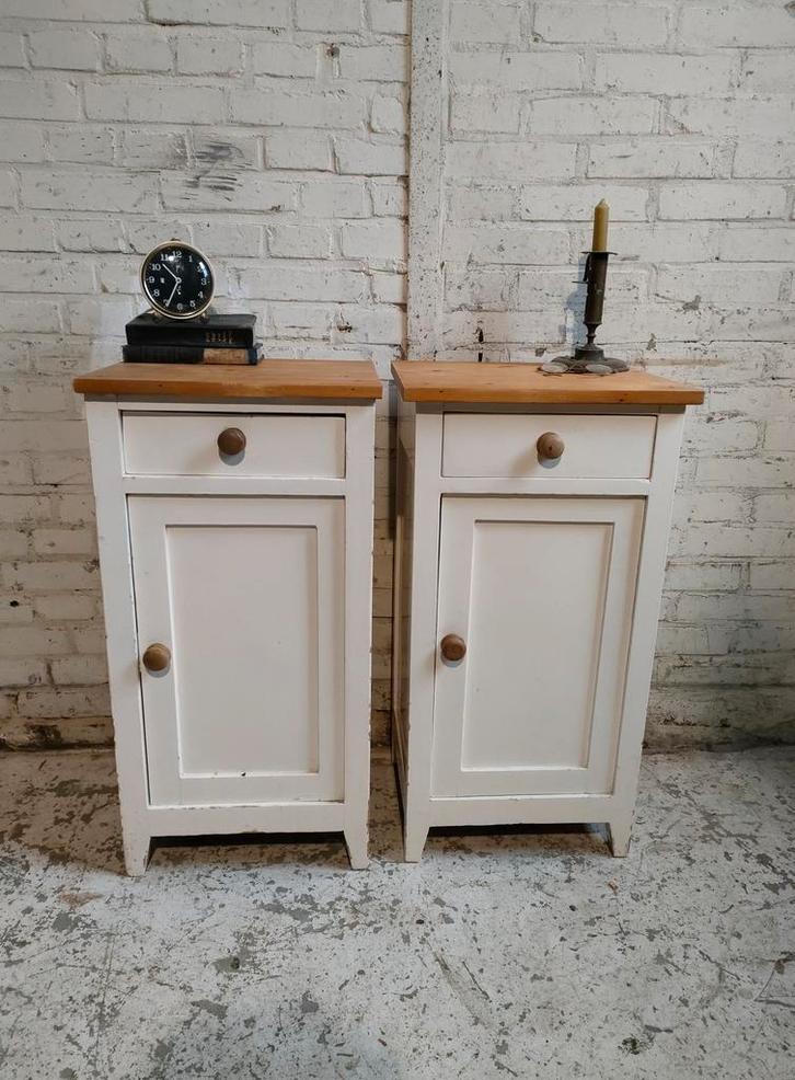 Vintage kast antieke oude tafel stoel emaille etc, Antiek en Kunst, Antiek | Meubels | Kasten