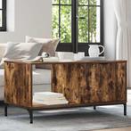 vidaXL Salontafel Gerookt eiken 90 x 49 x 46 cm Bewerkt hout, Huis en Inrichting, Tafels | Salontafels, Minder dan 50 cm, Verzenden
