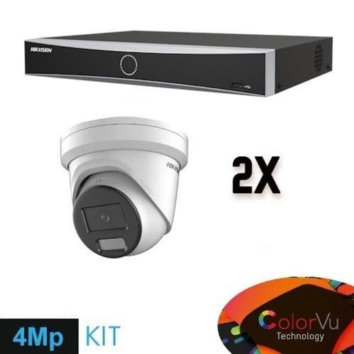Colorvu Set 2x Turret 4MP Recorder + Bekabeling, Audio, Tv en Foto, Videobewaking, Nieuw, Ophalen of Verzenden