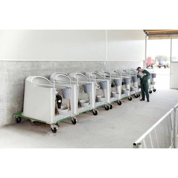 Kalveriglo CalfOTel Open Top verrijdbaar triple, Dieren en Toebehoren, Runderen