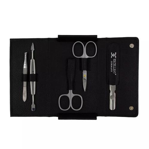 Excellent-Solingen Manicure Etui - 6-Delig - Zwart Ledere..., Sieraden, Tassen en Uiterlijk, Uiterlijk | Lichaamsverzorging, Nieuw